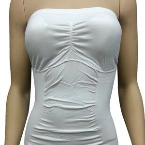 Always USA Padded Mid Size Tube Top One Size WHITE - B02